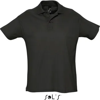 Pánská košile Sol's Summer Ii - Men's Polo Shirt, černá (Black)
