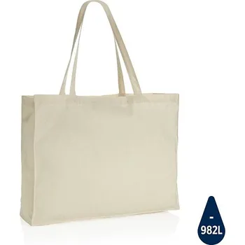 Nákupní taška Impact ze 145g recyklované bavlny AWARE™, bílá, bílá