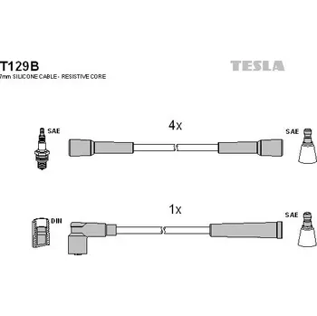 Zapalovací kabel Sada kabelů pro zapalování TESLA T129B