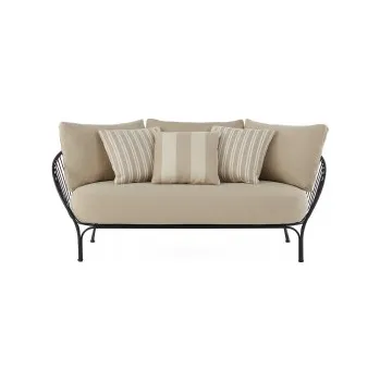 Pohovka Hiray sofa černá/béžová