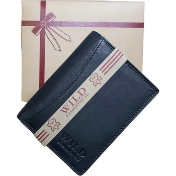 Peněženka Pánská kožená peněženka Wild Fashion black