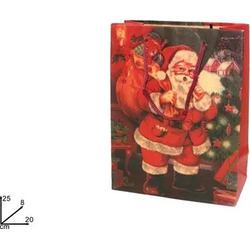 Vánoce PROHOME - Taška vánoční Santa 25x20x8cm