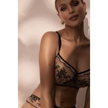 Podprsenka Nevyztužená podprsenka Kinga SC-1162 Gypsy Flower Černo-béžová 65B