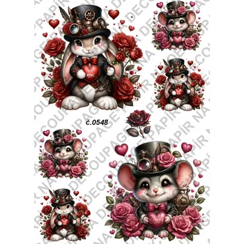Umělecký papír Rýžový a soft papír na decoupage - Steampunk - KB0548 Materiál: Soft, Rozměr: A4