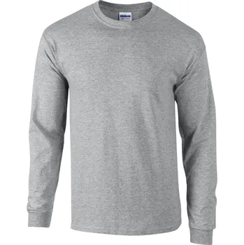 Oblečení a móda Gildan Ultra Cotton™ Adult Long Sleeve T-shirt, šedá (Sport Grey)