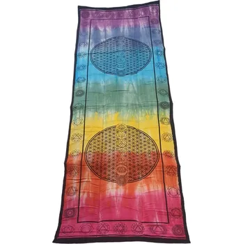 Karimatka Jóga karimatka 7 čaker v kruhu duhová, 174 x 60 cm