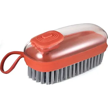 Čisticí kartáč s dávkovačem tekutiny, červená