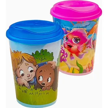 TVAR - Kelímek 2,5dl s pítkem dětský motiv, umělá hmota