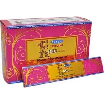 Čajovna Vonné tyčinky Satya - Přírodní růže, 15g