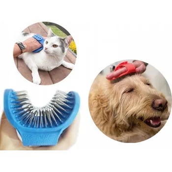 Kartáč pro zvířata Hřeben na srst pro psy a kočky, modrý