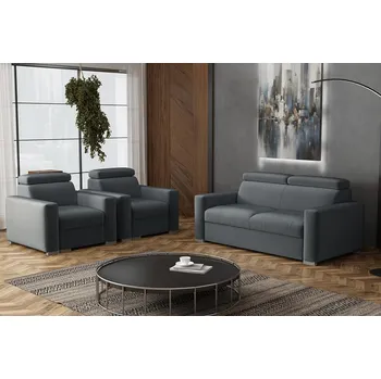 Sedací souprava Falco Sedací souprava Petrit 3+1+1 Paros tmavě šedá