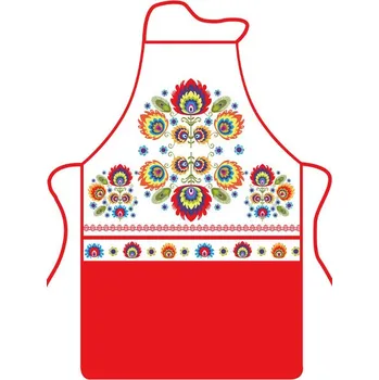 Kuchyňská zástěra PROHOME - Zástěra kuchyňská FOLK červená