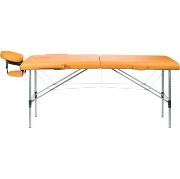 Zahradní stůl Masérský skládací hliníkový stůl, 2 dílný, oranžový