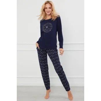 Dámské pyžamo Dámské pyžamo Italian Fashion Arugia - bavlna Tmavě modrá 3XL
