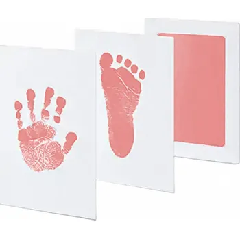 Sada otisků rukou a nohou 8 x 12,5 cm, růžová