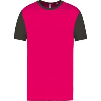 Proact Adults' Bicolour Short-sleeved T-shirt, růžová (Heliconia)