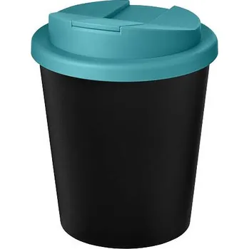 Hrnek z recyklátu o objemu 250 ml s víčkem odolným proti rozlití Americano® Espresso Eco , nebesky modrá