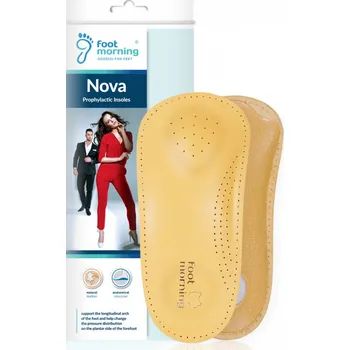 Vložka do bot Anatomicky tvarované kožené vložky do bot Foot Morning Nova, EU 38