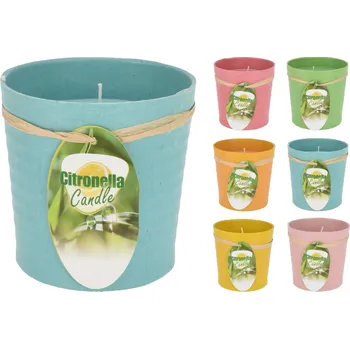 Svíčka PROHOME - Svíčka Citronele Eko květináč různé barvy