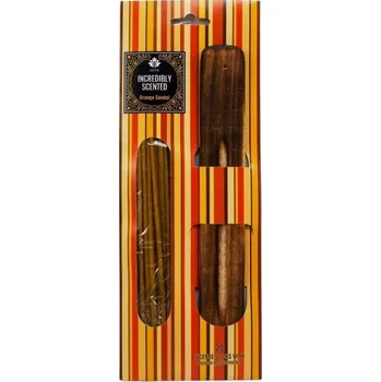 Čajovna ARÓMA Vonné tyčinky 20 ks s dřevěným stojanem Oranžový santal