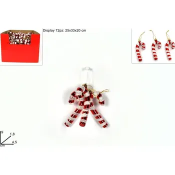 Vánoční dekorace PROHOME - Dekorace - vánoční lízátko 3ks