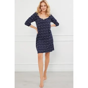 Dámská noční košile Noční košilka Italian Fashion Arugia - bavlna Tmavě modrá M