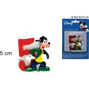 Dortová svíčka PROHOME - Svíčka číslice 5 Disney