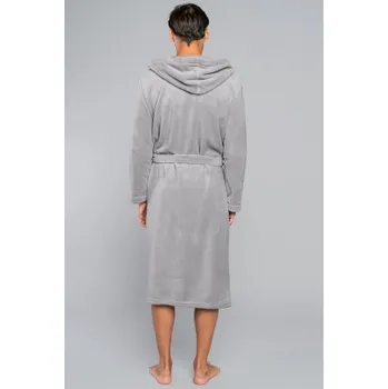 Pánský župan Pánský župan Italian Fashion Mimas - huňatý Šedá 2XL