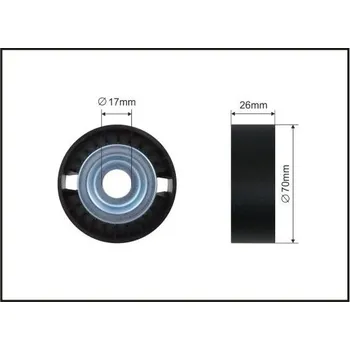 Napínací kladka, žebrovaný klínovy řemen CAFFARO 500629 SC