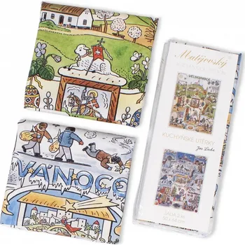 Utěrka Matějovský Josef Lada Kuchyňské utěrky 50 x 64 cm Velikonoce/Vánoce 2 ks