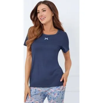 Dámské pyžamo Dámské pyžamo Italian Fashion Amara - bavlna Tmavě modrá 2XL