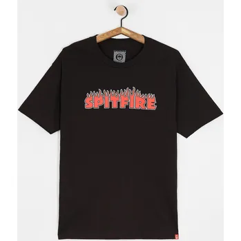 Pánské tričko Spitfire Demonseed Script (black/red black & white print) L, černá