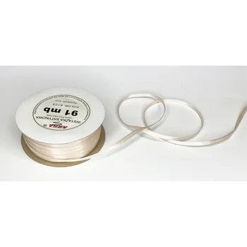 Stuha Stuha saténová jednolící, WS8129, šíře 3 mm / balení 91 m