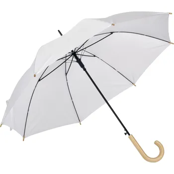 Automatický dřevěný deštník LIPSI, bílá