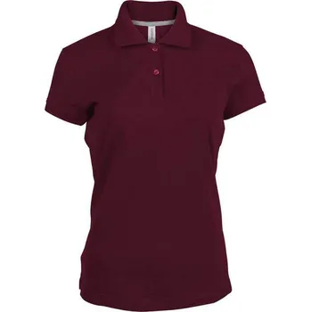 Dámské tričko Kariban Ladies' Short-sleeved Polo Shirt, červená (Maroon)