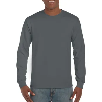 Oblečení a móda Gildan Ultra Cotton™ Adult Long Sleeve T-shirt, šedá (Charcoal)