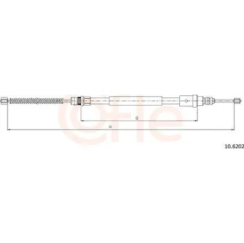 Lanko parkovací brzdy Tažné lanko, parkovací brzda COFLE 92.10.6202