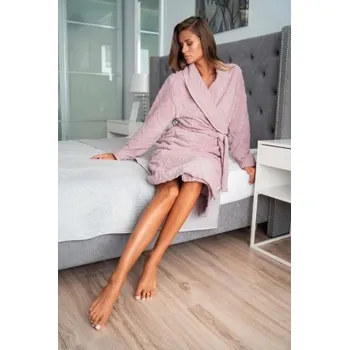 Dámský župan Dámský župan Italian Fashion Morena - dlouhý Starorůžová S