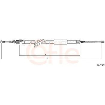 Lanko parkovací brzdy Tažné lanko, parkovací brzda COFLE 92.10.7561