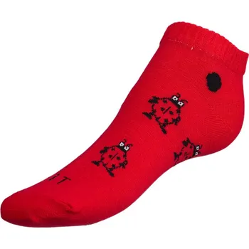 Dámské ponožky Bellatex Ponožky nízké Berušky Červená,Černá