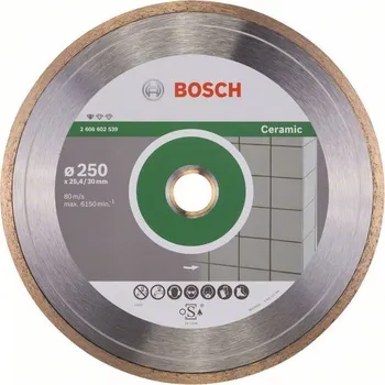 Řezný kotouč BOSCH Diamantový rezací kotouc Standard for Ceramic 250 x 30 + 25,40 x 1,6 x 7 mm