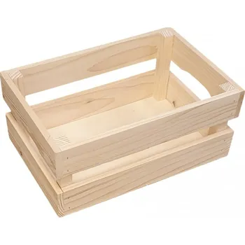 Úložný box Dřevěná úložná bednička/box, 33 x 22 x 14 cm