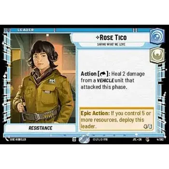 Sběratelská karetní hra Rose Tico, Saving What We Love 004/202 - Jump to Lightspeed Typ karty: Standard