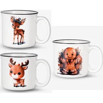 VERONI - Hrnek vánoční 220ml Rufino různé motivy