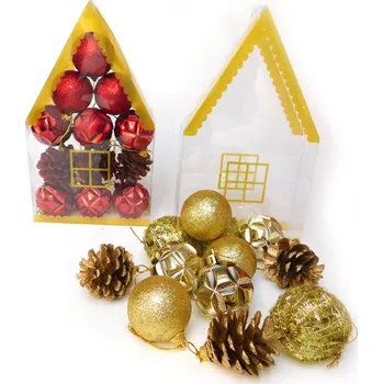 Vánoce Ozdoby na stromek 12ks domek