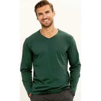 Pánské oblečení Pánské pyžamo Taro Dan - bavlna Tmavě zelená XL