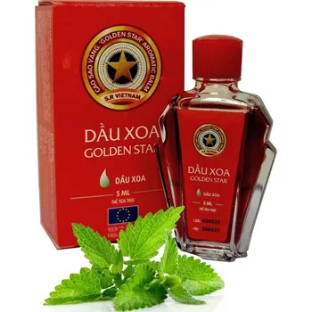 Masážní přípravek Protizánětlivý mentolový masážní olej Golden Star, 5 ml