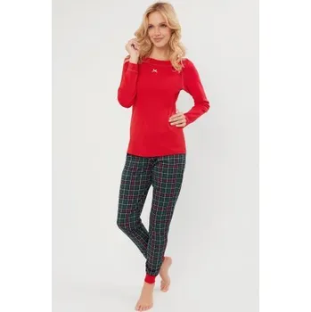 Dámské noční prádlo Dámské pyžamo Italian Fashion Foggia - bavlna Červená XL