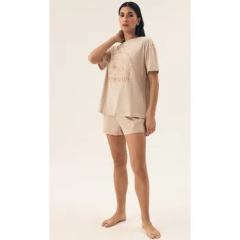 Dámské pyžamo Dámské pyžamo Henderson Nules - bavlna Béžová XL