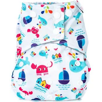 látková plena 2. jakost Kapsová AIO plenka bambusová Premium patentky - U moře